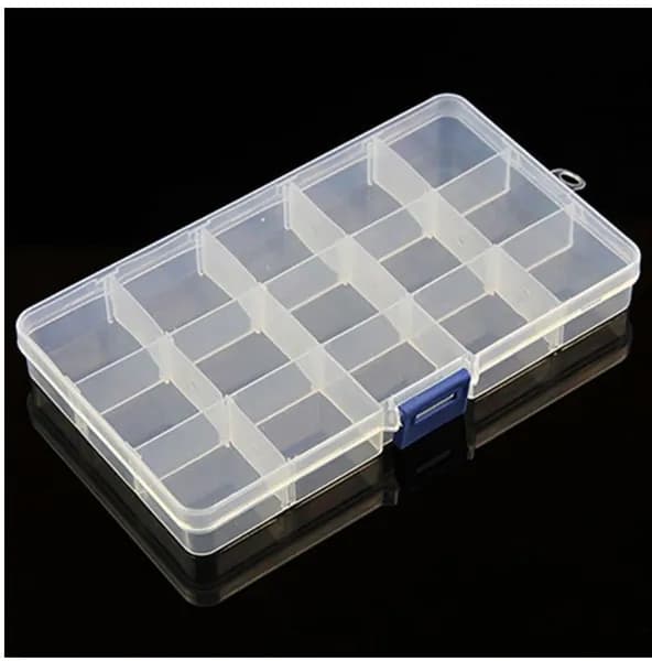 Кофр для хранения вещей 17x10x2.5 см 1 шт с крышкой прозрачный