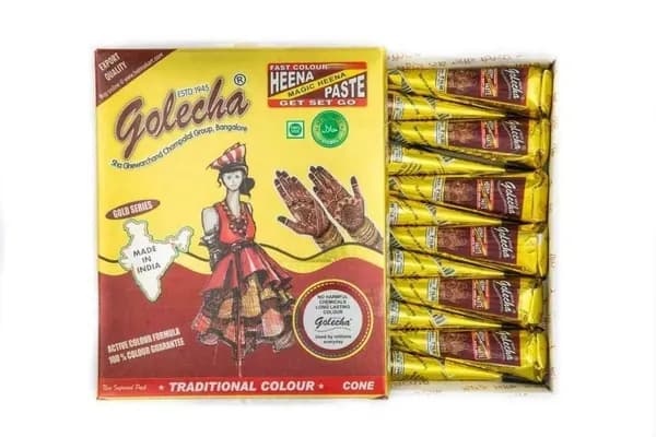 Golecha Henna for mehendi brown Хна для мехенди в конусе Натуральная(коричневая) 25г
