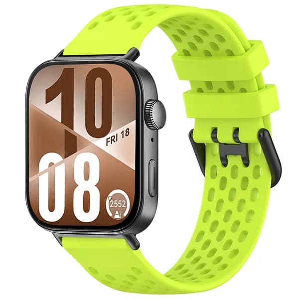 Мягкий силиконовый ремешок, подходит для Huawei Watch Fit3/Fit4/Fit4 Pro. Имеет двухрядную застежку, обеспечивающую водонепроницаемость и воздухопроницаемость. Универсальный ремешок.