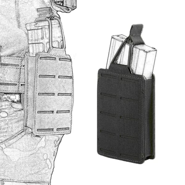 Тактический быстросъёмный подсумок для 5,56 мм (MOLLE, эластичный) универсальный чехол для M4/M416/AR15/SCAR