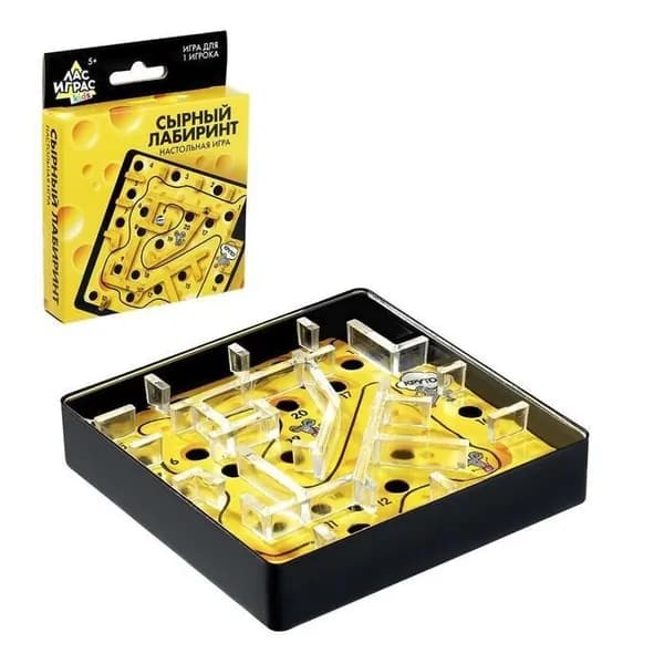Настольная игра Сырный лабиринт , пластиковое поле, 1 игрок, 3+