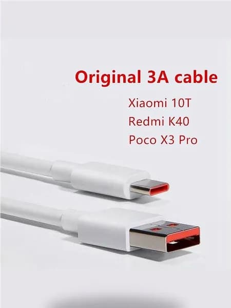 Зарядное устройство 33 Вт USB Type-C для Xiaomi, Redmi, Poco, кабель 1 м, белый