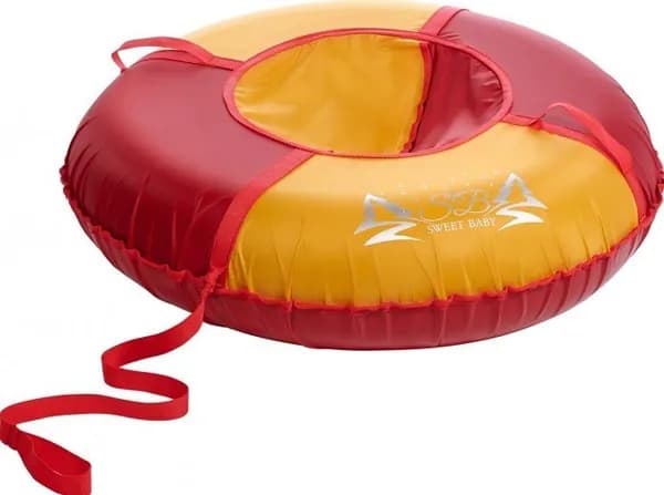Ватрушка тюбинг Sweet Baby Glider 95, желтый, красный, до 100 кг (419112). Товар уцененный