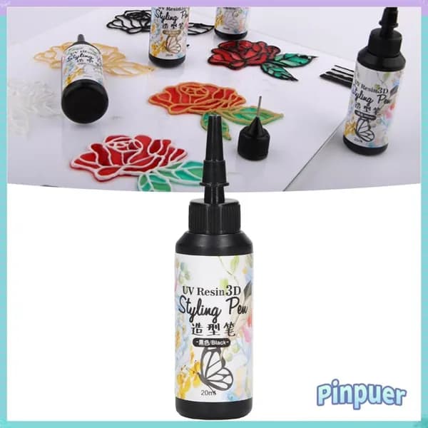 3D UV Resin Liner, высокая прозрачность, для создания контуров и отслеживания черное