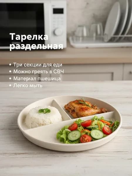 Блюдо сервировочное, 1 шт, Пищевой пластик, диаметр 22 см