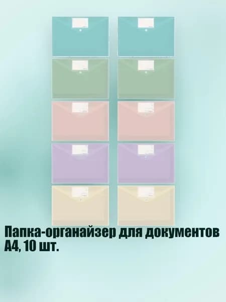 Папка-органайзер для документов А4, 10 шт., Утолщенный стиль второй