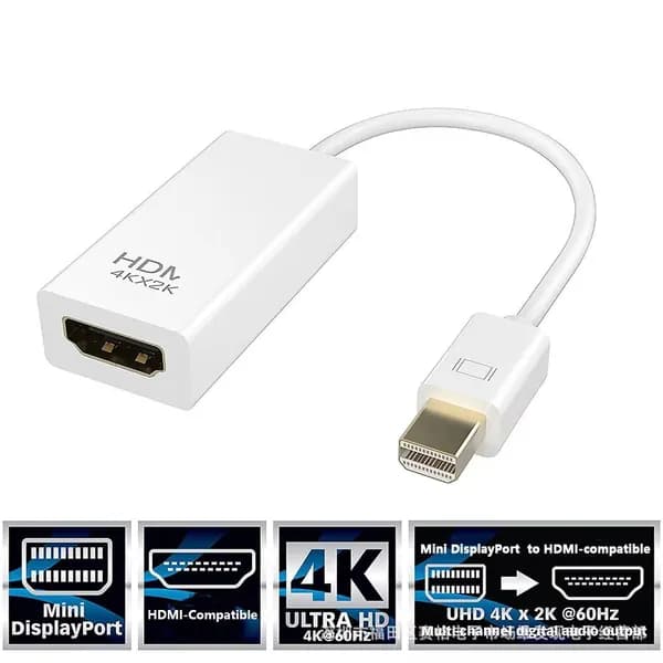 Mini DP Thunderbolt to hdmi-совместимый адаптер коннектор конвертер 4K 2K 1080P для MacBook surface ноутбук TV monitor projector