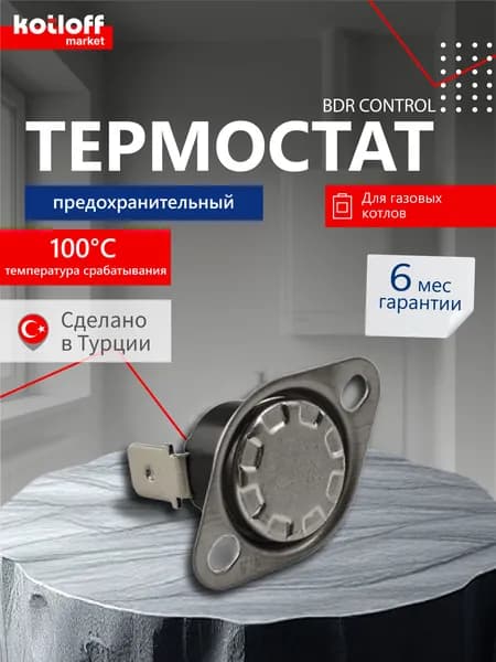 BDR Терморегулятор, термостат до 250Вт Универсальный, Для электрического котла, серебристый