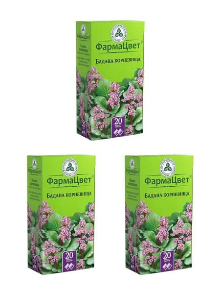Бадана корневища, пакетики 1.5 г, 20 шт. 3 уп