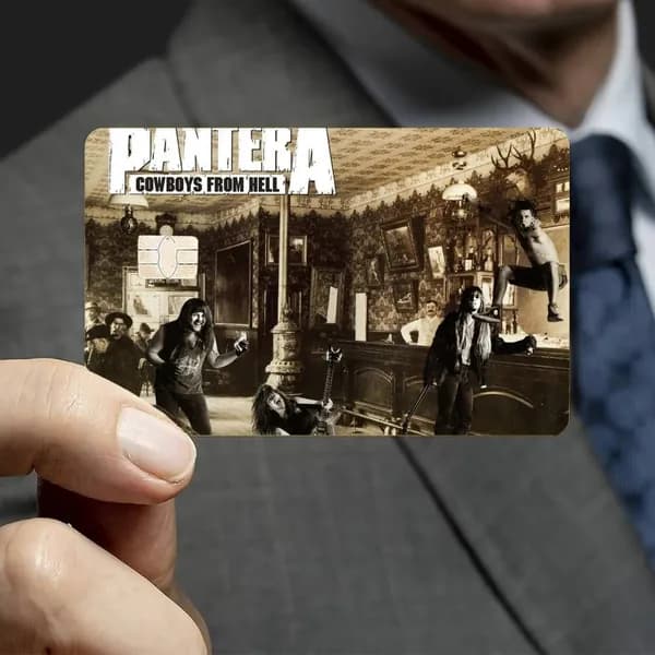 Band P Pantera S Credit Наклейки на банковскую карту, виниловые, защитные