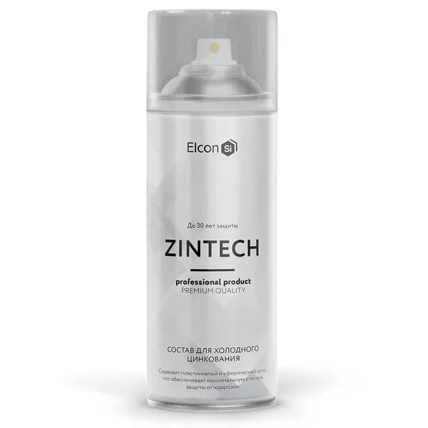 Состав для холодного цинкования Elcon Zintech серый аэрозоль 520мл 00-00002981