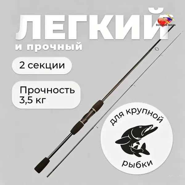 Спиннинг, рабочая длина:  210 см , до 200 гр