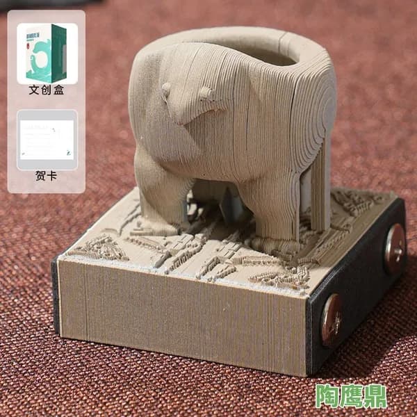 Картонный 3D конструктор, 3Д пазл из картона животныеПапертоль слоновая кость Папертоль