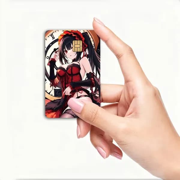 Tokisaki Kurumi Токисаки Куруми Наклейки на банковские карты, тонкая гибкая защитная набор