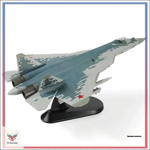 1 / 72 SU-57 Модель самолета с дисплейным стендом Военный стелс SU57 Plane Model Collection Подарок для взрослых