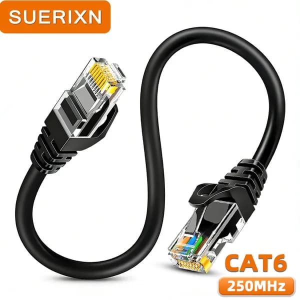Кабель для интернет-соединения RJ-45/RJ-45, 0.2 м, черный матовый