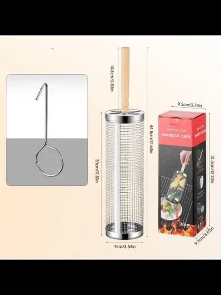 Корзина для гриля из нержавеющей стали 304, 1pcs L