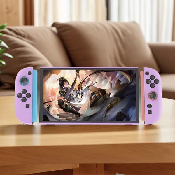 Чехол для Nintendo Switch 2 из ТПУ и поликарбоната фиолетового цвета