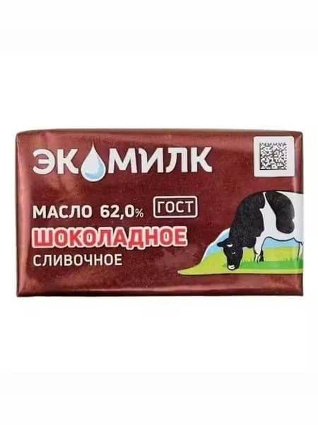 Сливочное масло Экомилк шоколадное 62% БЗМЖ 180 г
