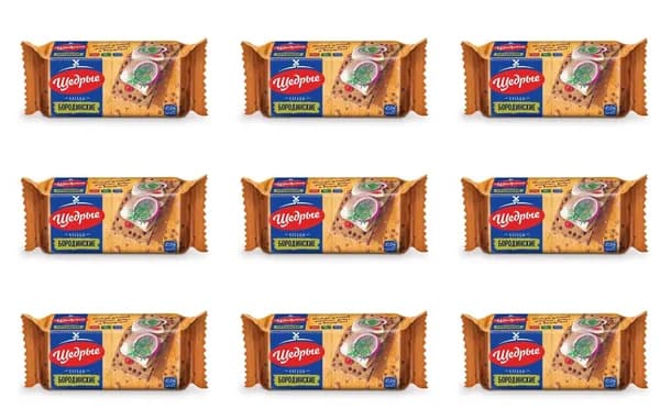 Щедрые Хлебцы хрустящие бородинские, 100 гр, 9 уп/