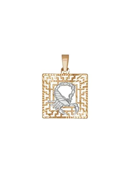Подвеска женская из золота 375 пробы знак зодиака скорпион