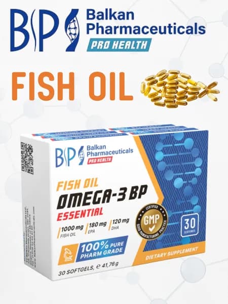Омега-3 Эссеншиал 30 капс. Omega-3 Fish Oil Balkan Pharmaceuticals