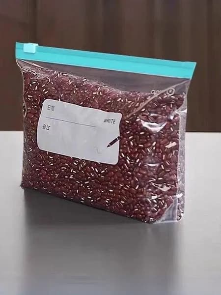 Пакеты для хранения и заморозки продуктов 23*15 см , наклейка для подписи. zip застежка 15 шт