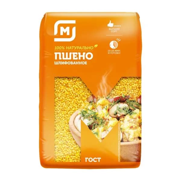 Пшено Магнит шлифованное 800г