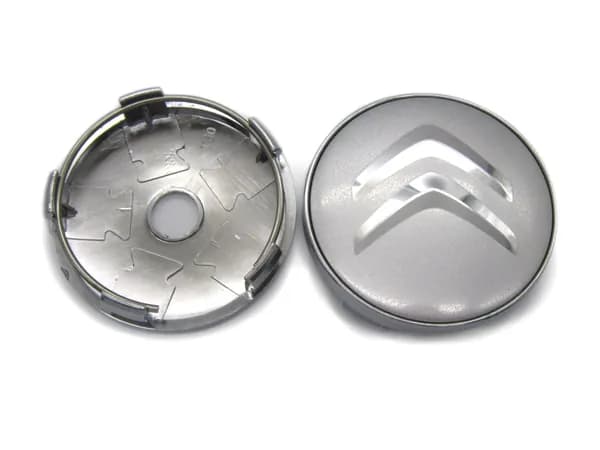 Колпачок заглушка на литой диск Citroen silver/chrome logo 60/56/9 мм, 1шт.
