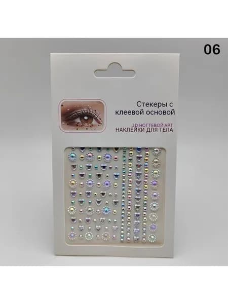 Наклейка с бриллиантовым драгоценным камнем, Красочный горный хрусталь, Праздничные украшения для макияжа
