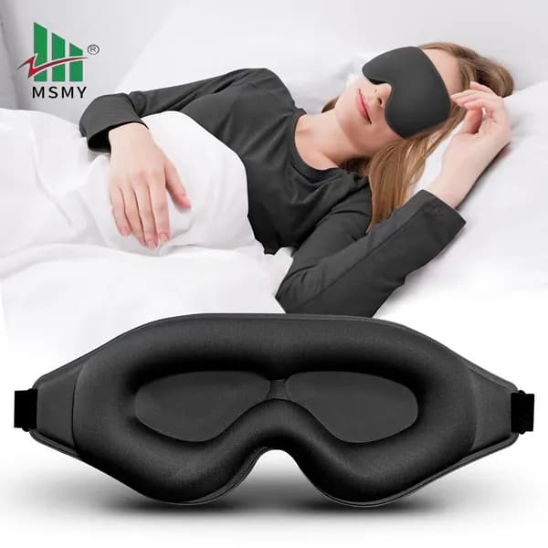 Эксклюзивная 3D маска для сна с полным затемнением и шумоподавлением, оснащенная регулируемым ремешком, гипоаллергенная и комфортная модель универсального назначения