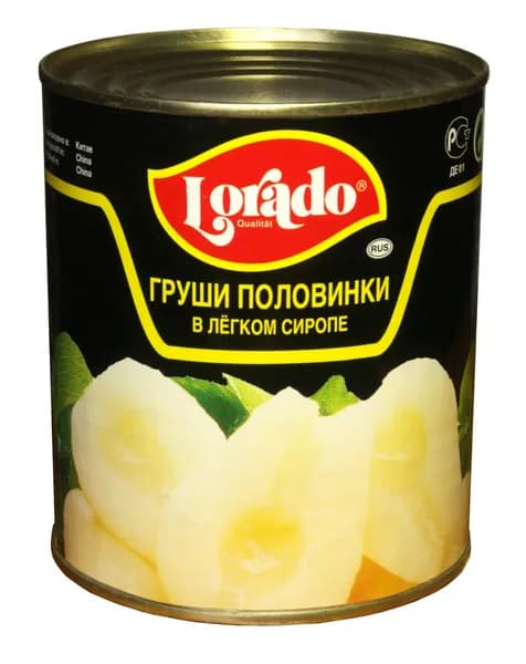 Груши Lorado в сиропе половинки 820 мл
