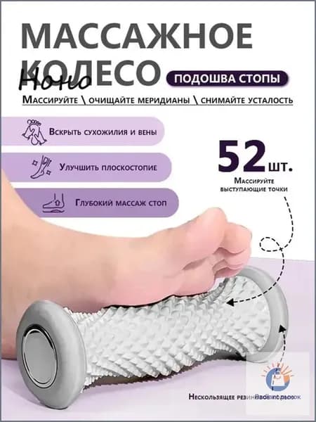 Компактный роликовый массажёр для стоп, улучшающий циркуляцию крови и устраняющий утомление, популярный аксессуар
