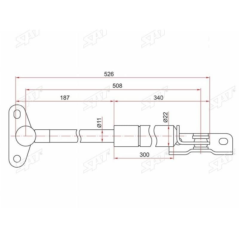 IPSAIP_ST-68960-49015 Амортизатор крышки багажника TOYOTA HARRIER RX300 97-03 LH