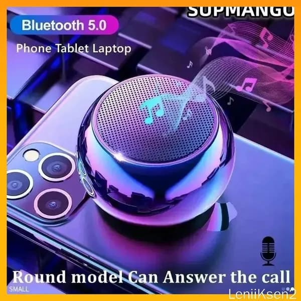 Яркий металлический рабочий стол, миниатюрный динамик, беспроводной Bluetooth - звук.