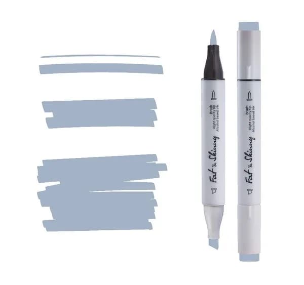 Профессиональный спиртовой двусторонний маркер Fat&Skinny Brush CG04
