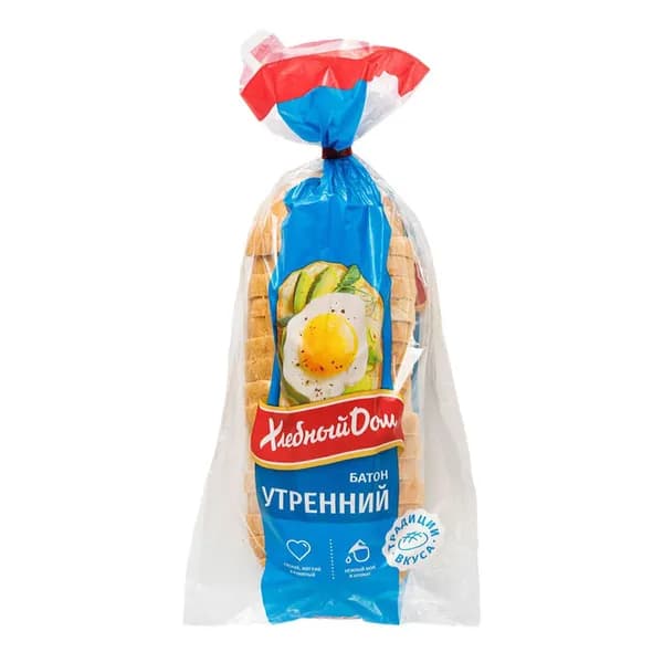 Батон Хлебный дом Утренний в нарезке 400 г