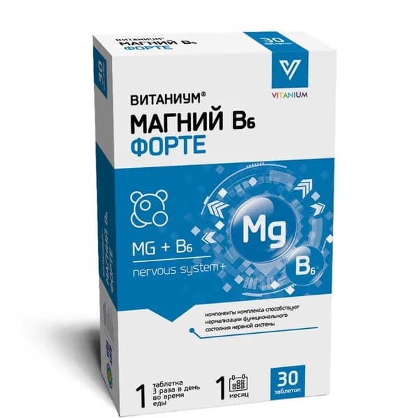 Магний В6 Форте ВИТАНИУМ 1170мг x30