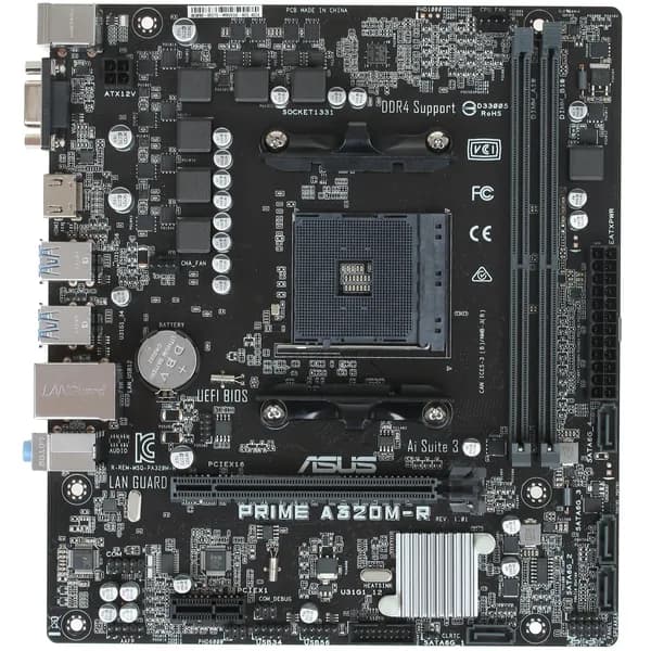 Материнская плата ASUS AM4 A320 PRIME A320M-R