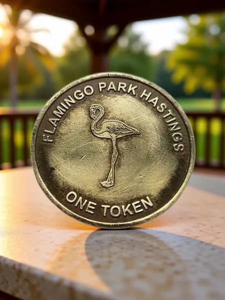 Жетон Flamingo Park Hastings Token (Фламинго/колесо обозрения). Великобритания