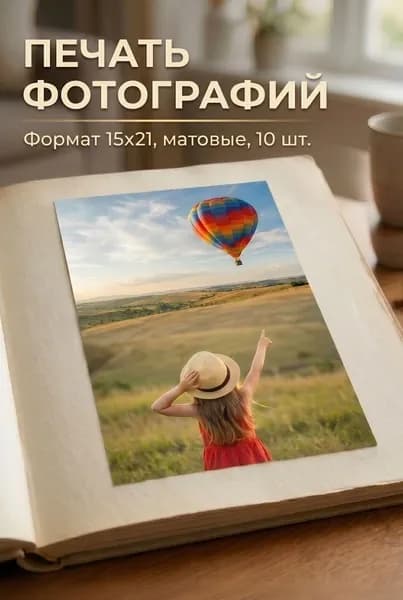 Печать фотографий 15х21, матовые, 10 шт.
