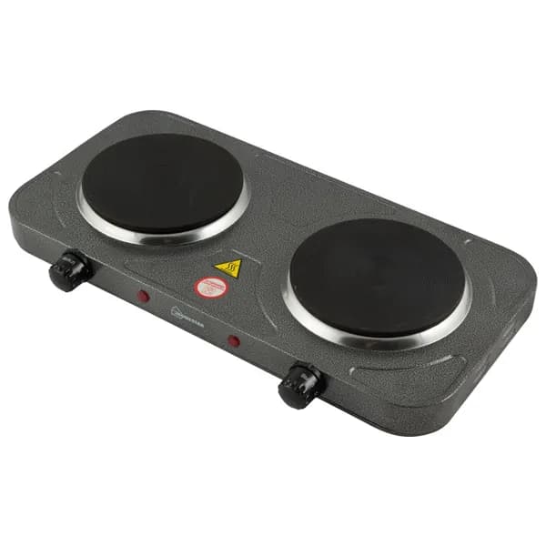 Плитка электрическая HOMESTAR HS-1104, 2000 Вт, 2 конфорки, чугун