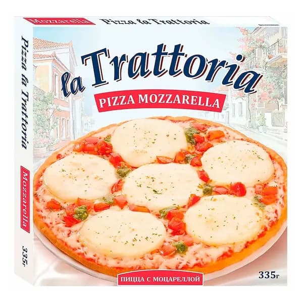 Пицца La Trattoria с моцареллой замороженная 335 г