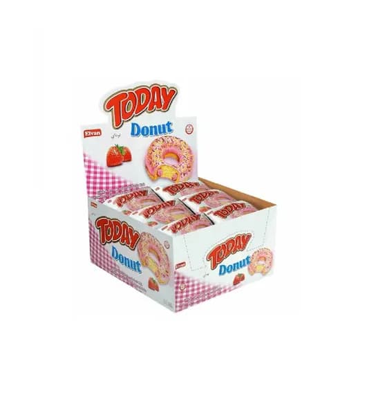 Пончик Today Donut со вкусом клубники, 24 шт по 50 гр