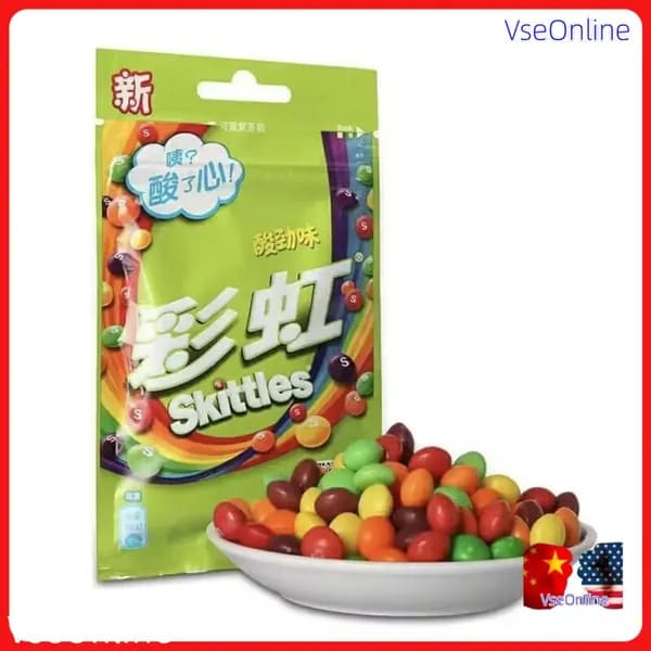 Сладости Skittles с необычным сочетанием цветов и фруктов в удобной упаковке