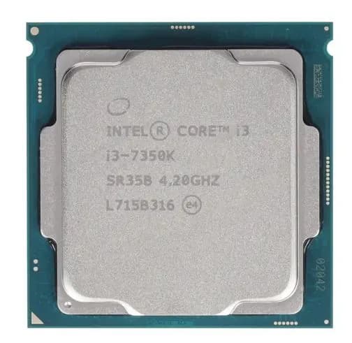 Процессор Intel Core i3-7350K (CM8067703014431) OEM - LGA 1151, 2 х 4.2 ГГц, L2 - 512 КБ, L3 - 4 МБ, 2хDDR3L, DDR4-2400 МГц, Intel HD Graphics 630, TDP 60 Вт
