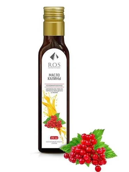 R.O.S. Рось Калины масло (Стекло), 250 мл, 100% натуральное, нерафинированное.