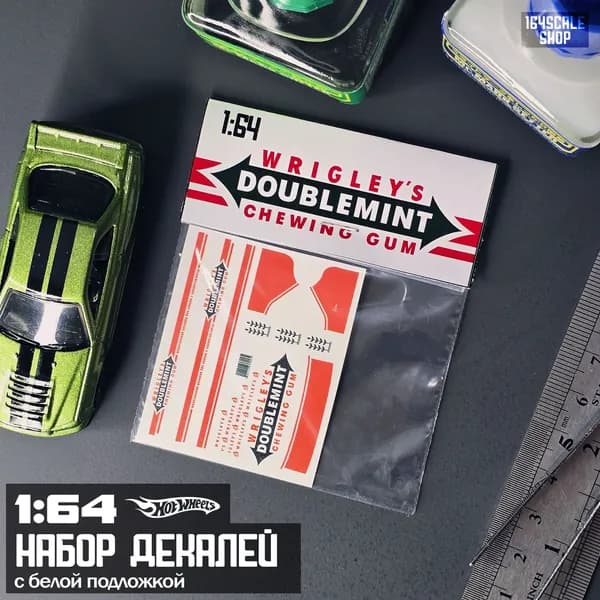 Набор декалей 1:64 HotWheels " Wrigley's Doublemint "