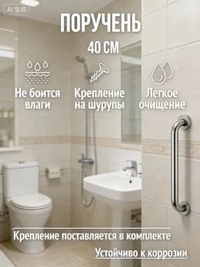 Поручень для ванной и душа, металлическая опорная ручка, безопасность для пожилых
