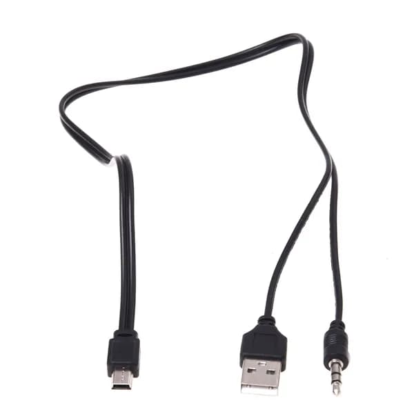 3,5 мм Aux USB2.0 Мужской мини 5-контактный USB Портативный динамик Аудиокабель